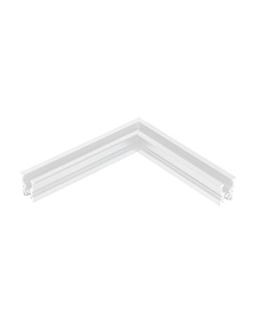 Zambelis Lights Οριζόντια Γωνία Σύνδεσης Χωνευτής Ράγας Λευκό