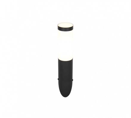 Trio Lighting Επίτοιχο Φωτιστικό 1xE27 TRIOTO Μαύρο Ματ Ανοξείδωτο Ατσάλι