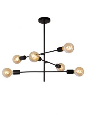 LESTER - Flush Φωτιστικό Οροφής - 6xE27 - Black