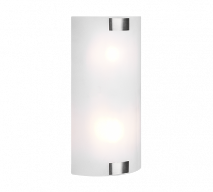 Trio Lighting Απλίκα Τοίχου LED 2xE27 PURA Μέταλλο/Γυαλί