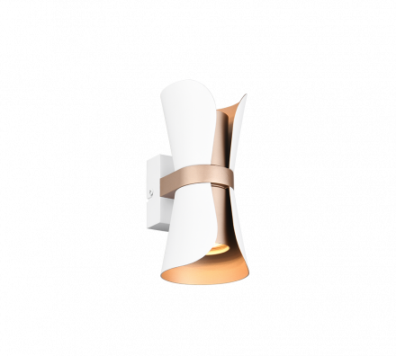 Trio Lighting Επίτοιχο Φωτιστικό 2xGU10 COAT Λευκό Ματ Μέταλλο