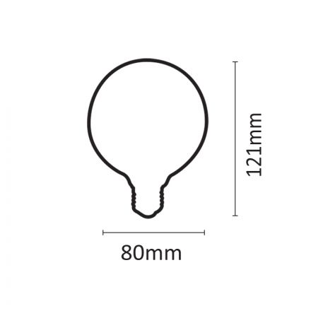 InLight Ε27 LED Filament G80 8watt (7.27.08.39.1)
