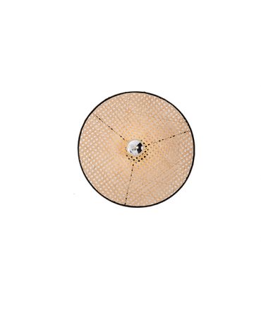 Zambelis Lights Απλίκα Τοίχου LED 1xE27 Μέταλλο/Πλεκτό Μαύρο/Φυσικό Φ40