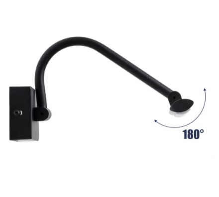 MIRA Απλίκα Καθρέπτη - Πίνακα LED 12W 1400lm 120° IP44 - 4500K - Μαύρο 