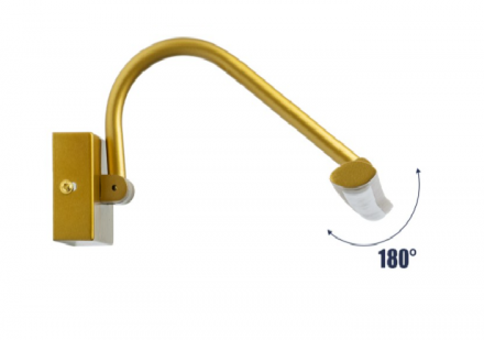 MIRA Απλίκα Καθρέπτη - Πίνακα LED 12W 1400lm 120° - IP44 - 4500K - Χρυσό 
