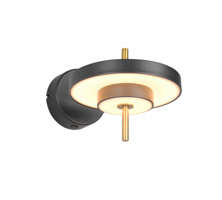 Trio Lighting Απλίκα LED 50W CCT KEATON Μαύρο-Χρυσό