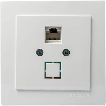 Πρίζα Δικτύου CAT5 NILSON Λευκή