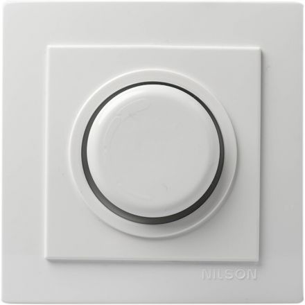 Διακόπτης Ροοστάτης Dimmer 600W Λευκό NILSON