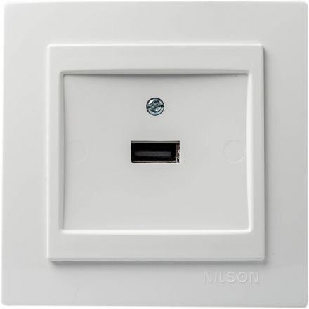Πρίζα USB NILSON Λευκή