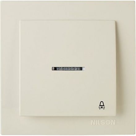 Μπουτόν Κουδουνιού Με Ενδεικτική Λυχνία 12V NILSON Μπεζ