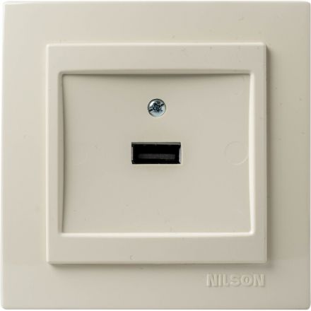 GEYER Πρίζα USB Μπεζ NILSON