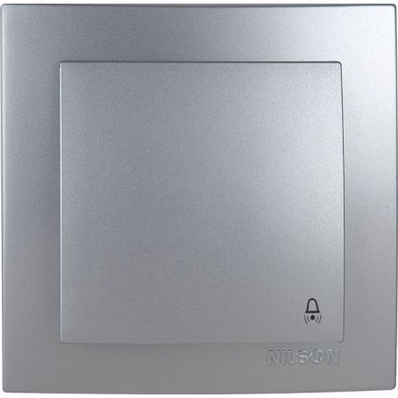 GEYER Μπουτόν Κουδουνιού 12V-220V Ασημί NILSON