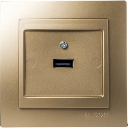 GEYER Πρίζα USB Σατινέ NILSON