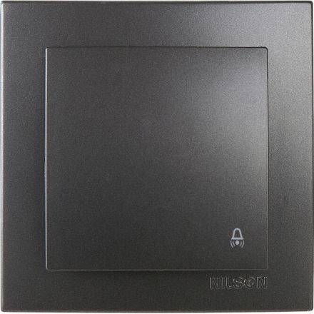 Μπουτόν Κουδουνιού 12V-220V Ανθρακί NILSON