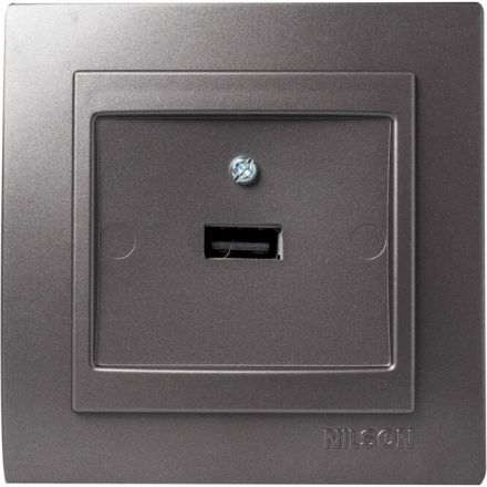 Πρίζα USB Ανθρακί NILSON