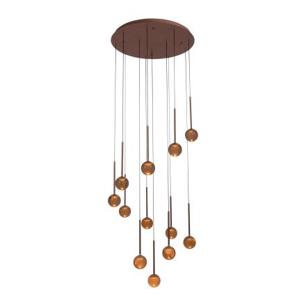 Κρεμαστό Πολύφωτο LED 12x7W CALINA Coffee Ø69,9 Dim