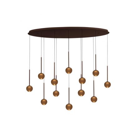 Κρεμαστό Πολύφωτο LED 12x7W CALINA Coffee Dim