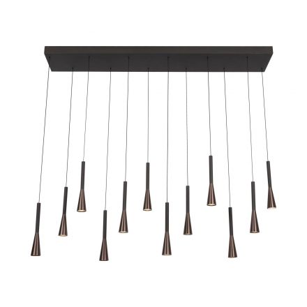 Κρεμαστό Πολύφωτο LED 12x7W JOAKIM Coffee Dim