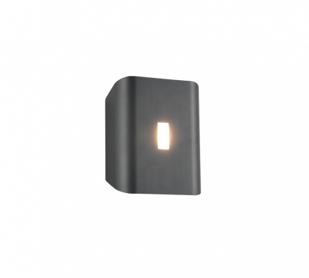 Trio Lighting Επίτοιχη Απλίκα LED 7.5W CCT SANTERNO Ανθρακί IP54