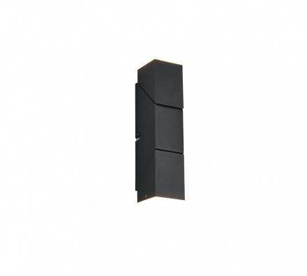 Trio Lighting Επίτοιχο Φωτιστικό LED 2x3.8W RAGLAN Μαύρο Ματ Μέταλλο