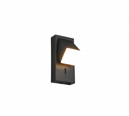 Trio Lighting Επίτοιχο Φωτιστικό LED 3.8W RAGLAN Μαύρο Ματ Μέταλλο