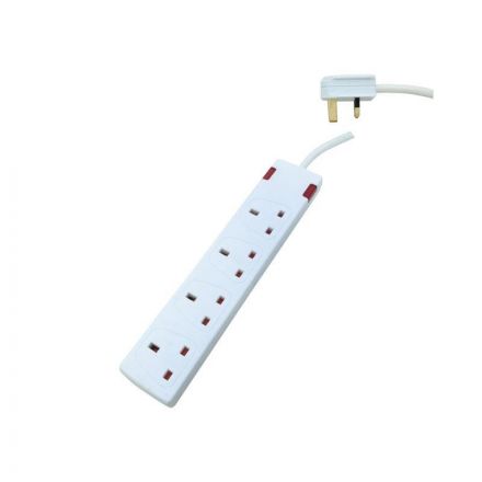 Πολυπριζο 4 Θεσεων Uk Με Καλωδιο 3M 3X1,25Mm Με Προστασια Επαφων