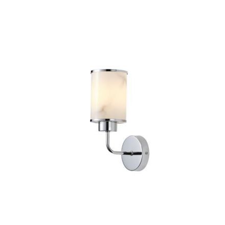 Απλίκα Τοίχου Μέταλλο-Γυαλί 1xE27 max 60W 160X100X270mm Ασημί ARTE ILLUMINA MARBELINE