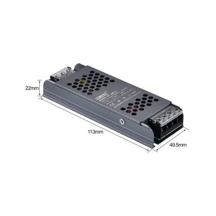 Lucas Τροφοδοτικό LED 24V 48W/1,67A Slim Μαύρο