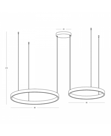 Κρεμαστό Φωτιστικό Up-Down LED 118W 6294lm 3000K - TRIAC Dimmable - Καφέ