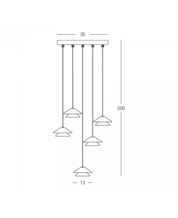 Κρεμαστό Φωτιστικό Ροζέτα LED 45W 3360lm 3000K Μαύρο-Χρυσό