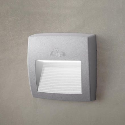 Fumagalli Lorenza 150 Απλικα Τοιχου Γκρι Διαφανη R7S LED 3,5W Cct