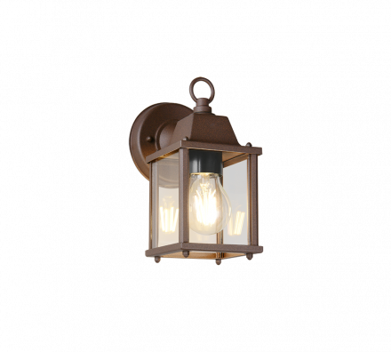 Trio Lighting Επίτοιχο Φωτιστικό 1xE27 MAYENNE Rusty Αλουμίνιο-Γυαλί