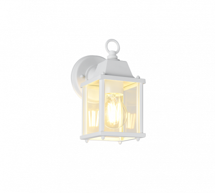 Trio Lighting Επίτοιχο Φωτιστικό 1xE27 MAYENNE Λευκό Ματ Αλουμίνιο-Γυαλί