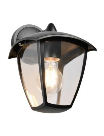 Trio Lighting Επίτοιχο Φωτιστικό 1xE27 VENTA Μαύρο Αλουμίνιο Down