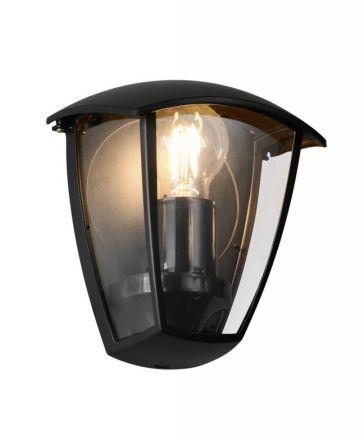 Trio Lighting Επίτοιχο Φωτιστικό 1xE27 VENTA Μαύρο Αλουμίνιο