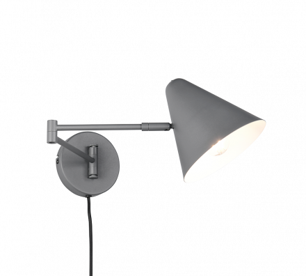 Trio Lighting Επίτοιχο Φωτιστικό 1xE14 COSIMA Ανθρακί Μέταλλο
