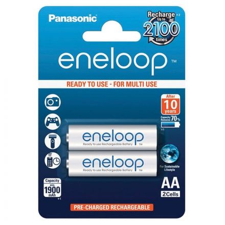 Panasonic Eneloop Μπαταρία Επαναφορτιζόμενη AA 1900mAh 2τμχ