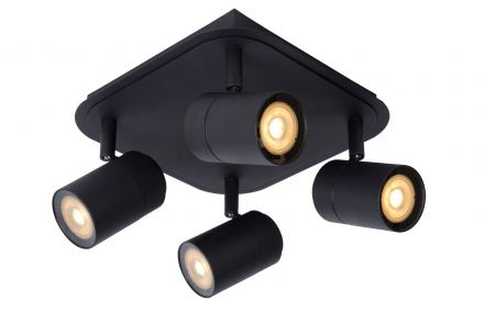 LENNERT - Spot Οροφής Bathroom - LED Dim. - GU10 - 4x5W 3000K - IP44 - Black
