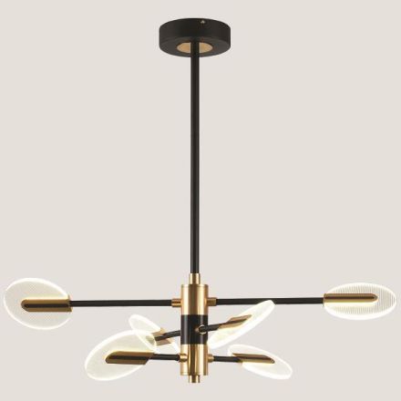 Φωτιστικό Κρεμαστο 6Φωτο LED 42W 3Cct 88X65 Μαυρο/Χρυσο