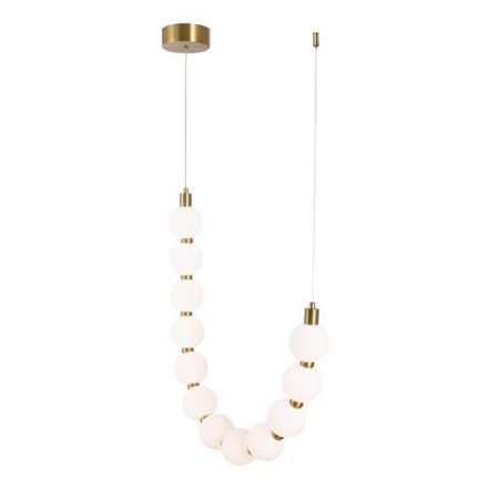 Κρεμαστό Φωτιστικό Μέταλλο LED 12W 3000K 858Lm 430X1890mm Μπρονζέ-Λευκό Arte Illumina TREA