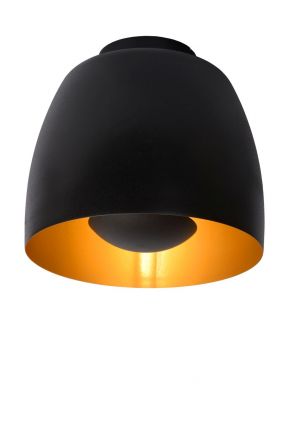 NOLAN - Flush Φωτιστικό Οροφής - Ø 24 cm - 1xE27 - Black