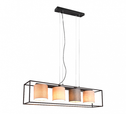 Trio Lighting Κρεμαστό Φωτιστικό ROSS LED 4xE27 Μέταλλο/Ύφασμα