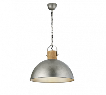 Trio Lighting Κρεμαστό Μονόφωτο 1xE27 DELHI 45cm Nickel Antique