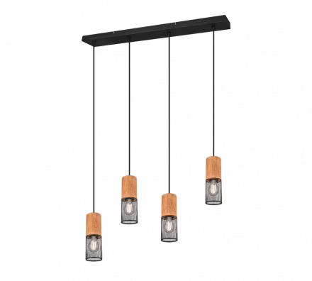 Trio Lighting Κρεμαστό Φωτιστικό LED 4xE27 Μέταλλο TOSH