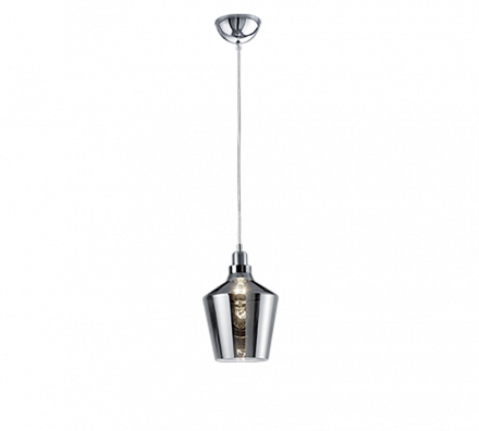 Trio Lighting Κρεμαστό Φωτιστικό 1xE27 CALAIS Smoke Μέταλλο-Γυαλί