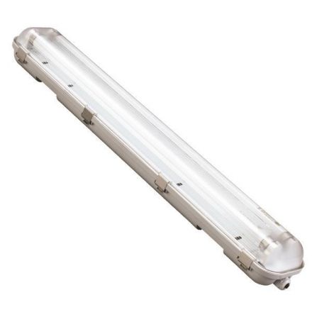 Φωτιστικό Στεγανο Για LED Tube Me Inox Clips 2X0.60M