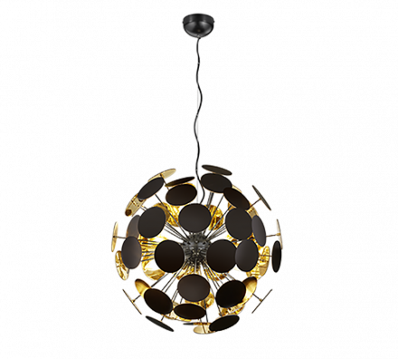 Trio Lighting Κρεμαστό Φωτιστικό 6xE14 DISCALGO Μαύρο Ματ Μέταλλο