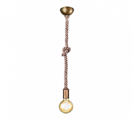 Trio Lighting Κρεμαστό Φωτιστικό 1xE27 ROPE Μέταλλο Old Brass