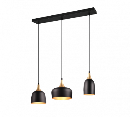 Trio Lighting Κρεμαστό Φωτιστικό CHIRAZ LED 3xE14 Μέταλλο Μαύρο/Χρυσό