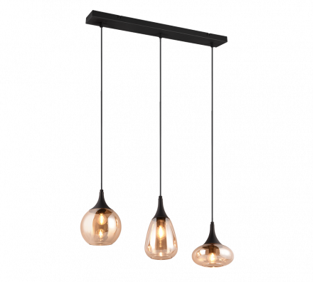 Trio Lighting Κρεμαστό Φωτιστικό LED 3xE14 LUMINA Amber
